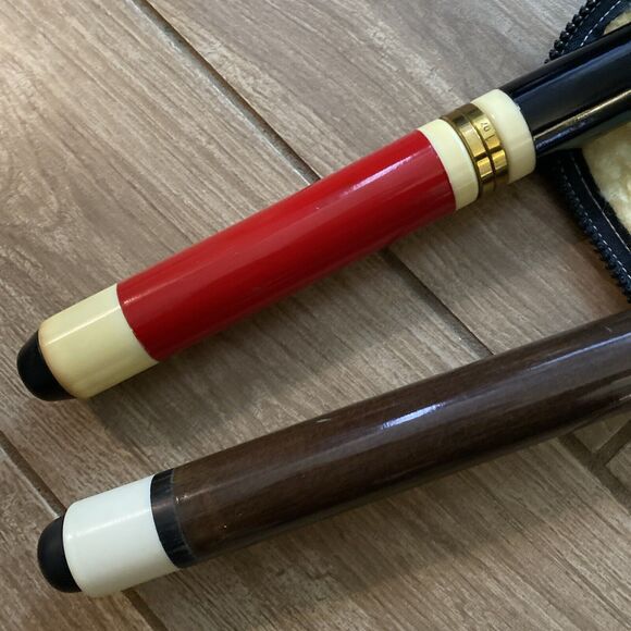 Vintage Pool Cue Sticks Soft Case Billiards 2 Piece & 3 Piece - Picture 3 of 15